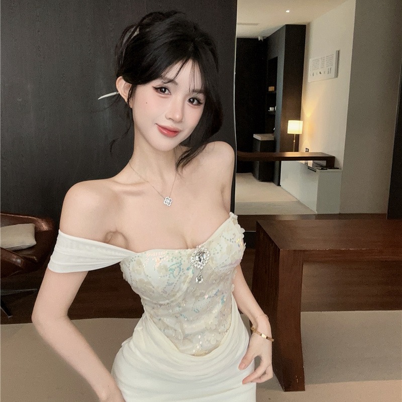 Sexy Sheer Mesh Lace Bodycon Long Dress with Cinched Waist - Image 5
