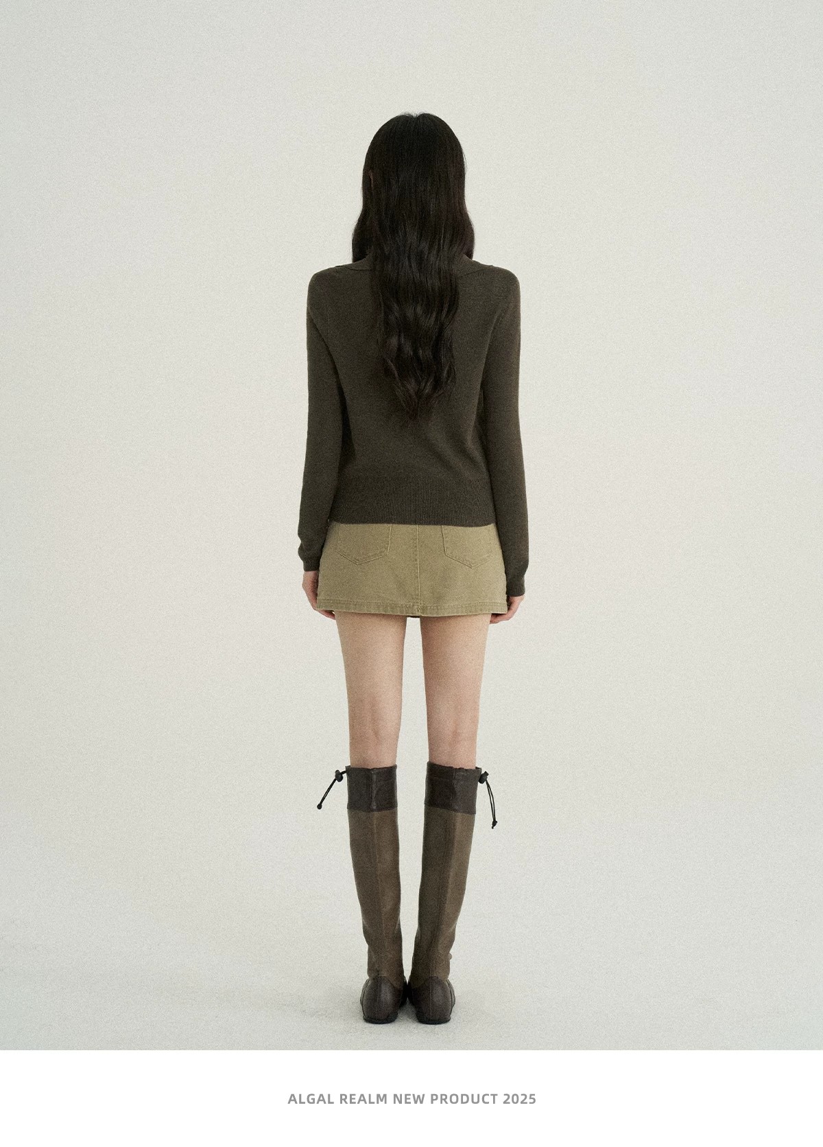 Quality Faux Two-Piece Lapel Knit Sweater Top for Women Spring and Autumn - Image 4