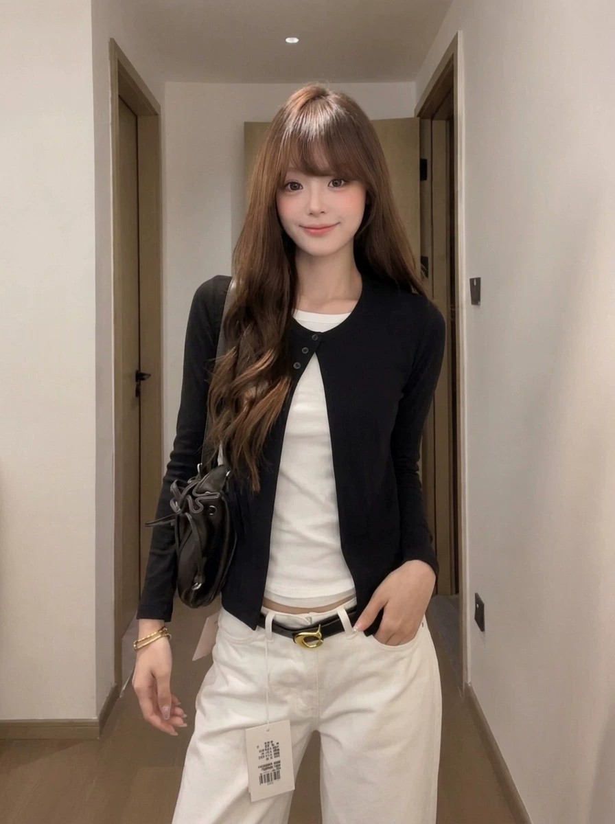 Women's Color Block Faux Two Piece Knit Top Casual Early Autumn Pullover