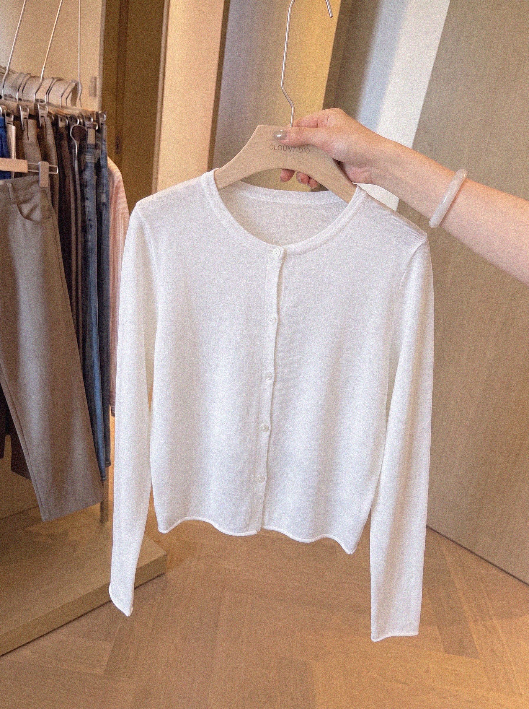 Women's Long Sleeve Knit Cardigan Top Early Autumn Casual