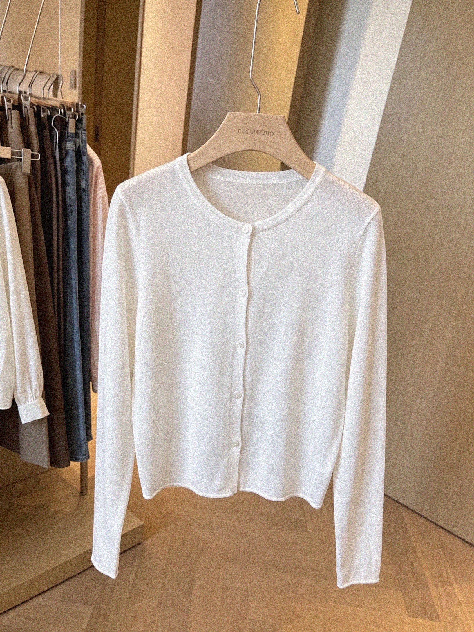 Women's Long Sleeve Knit Cardigan Top Early Autumn Casual - Image 3