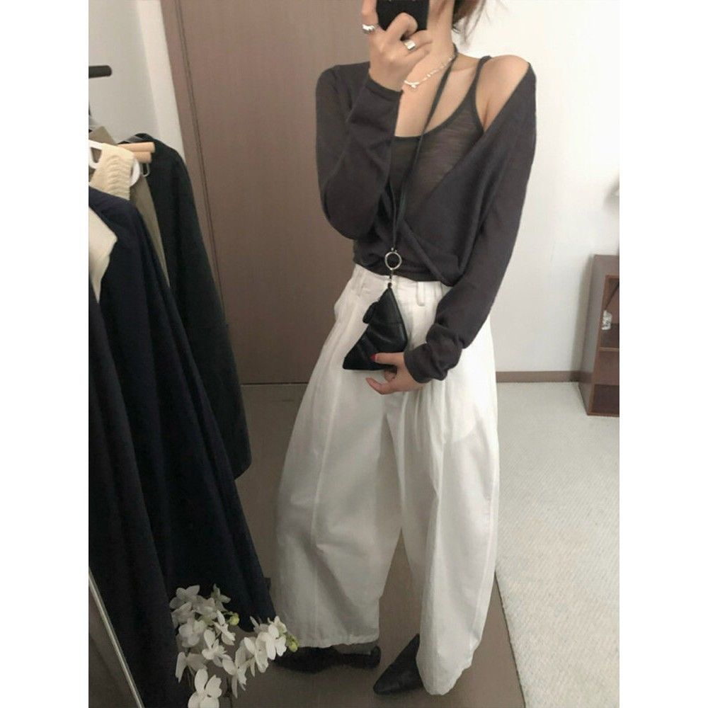 Loose Breathable Two-Piece Set Korean Slimming Paper-Thin Outfit New Season Youthful Pure Allure - Image 2